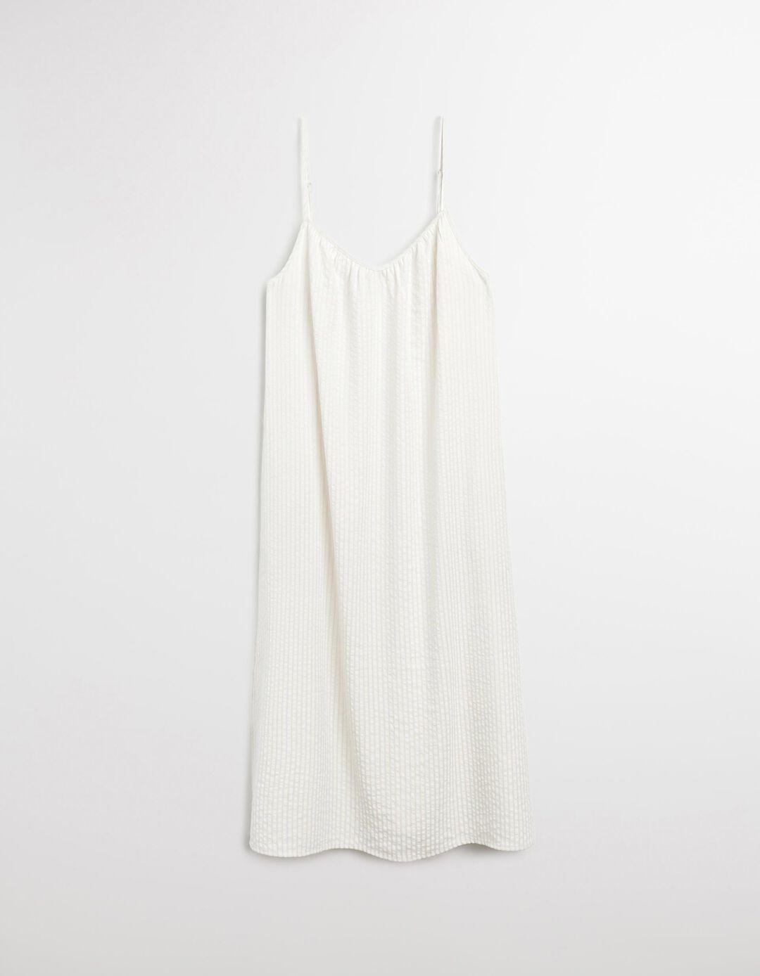 Vestido de Riscas, Mulher, Cru