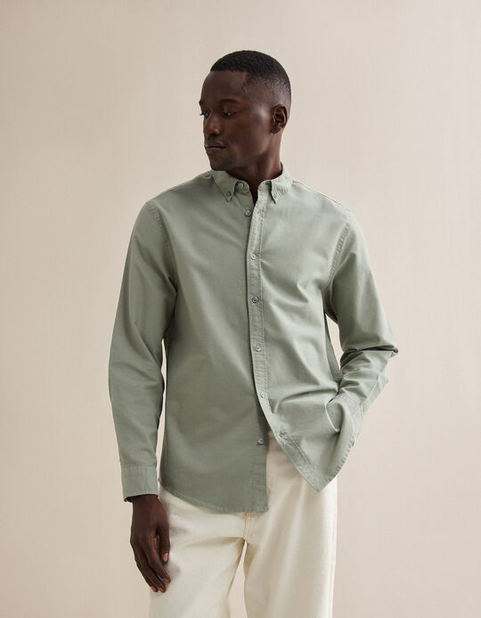 Comprar Online Camisa Oxford, Homem, Verde Claro