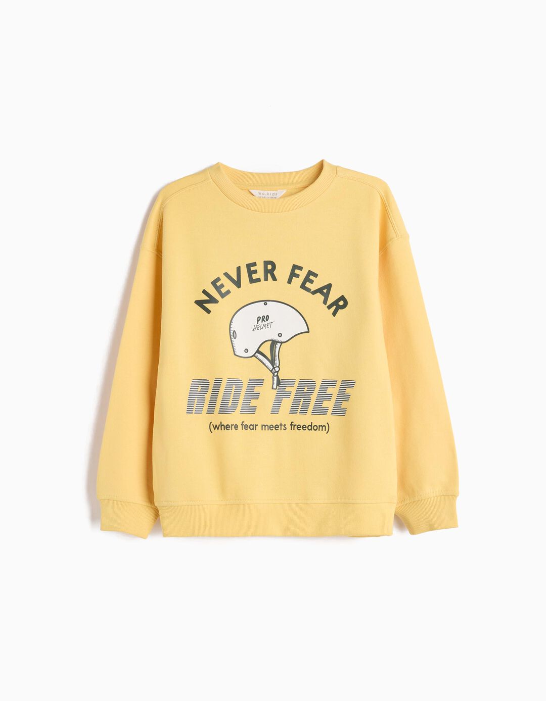 Sweatshirt de Felpa Estampado, Menino, Amarelo