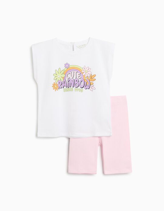 Comprar Online Conjunto T-shirt e Leggings, Menina, Rosa Claro 