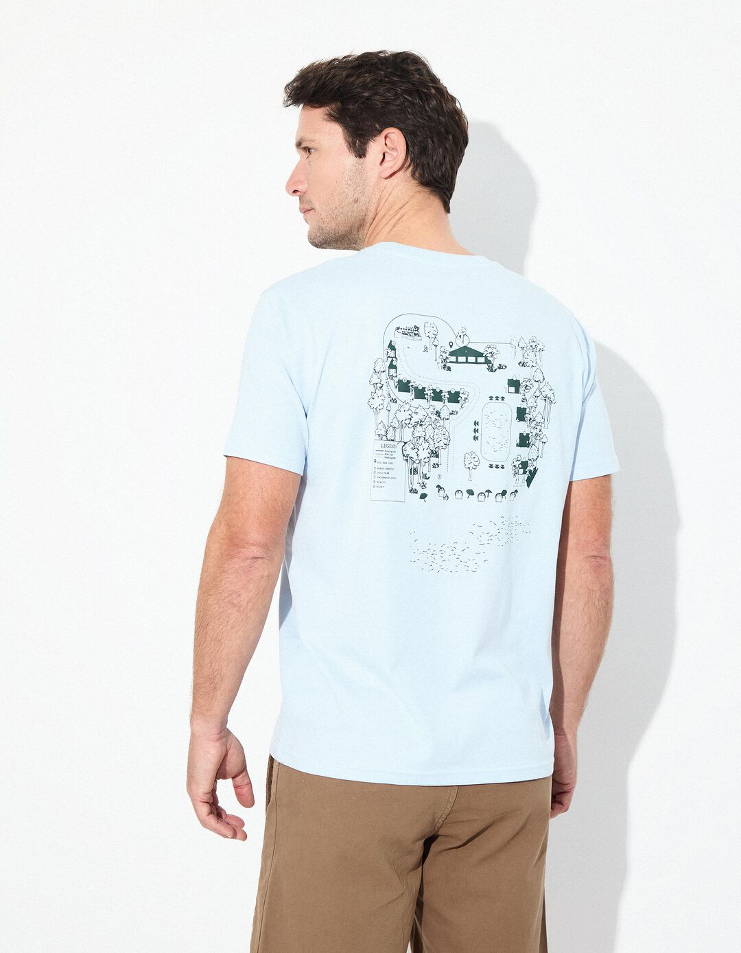 T-shirt Jersey, Homem, Azul Claro 