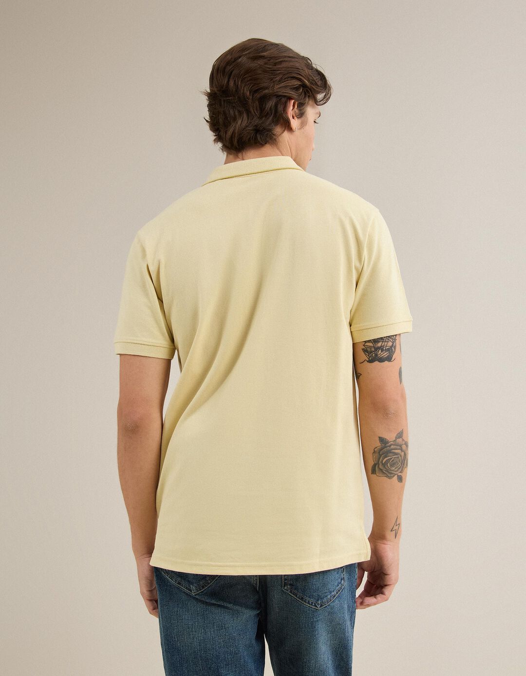 Polo Piquet, Homem, Amarelo