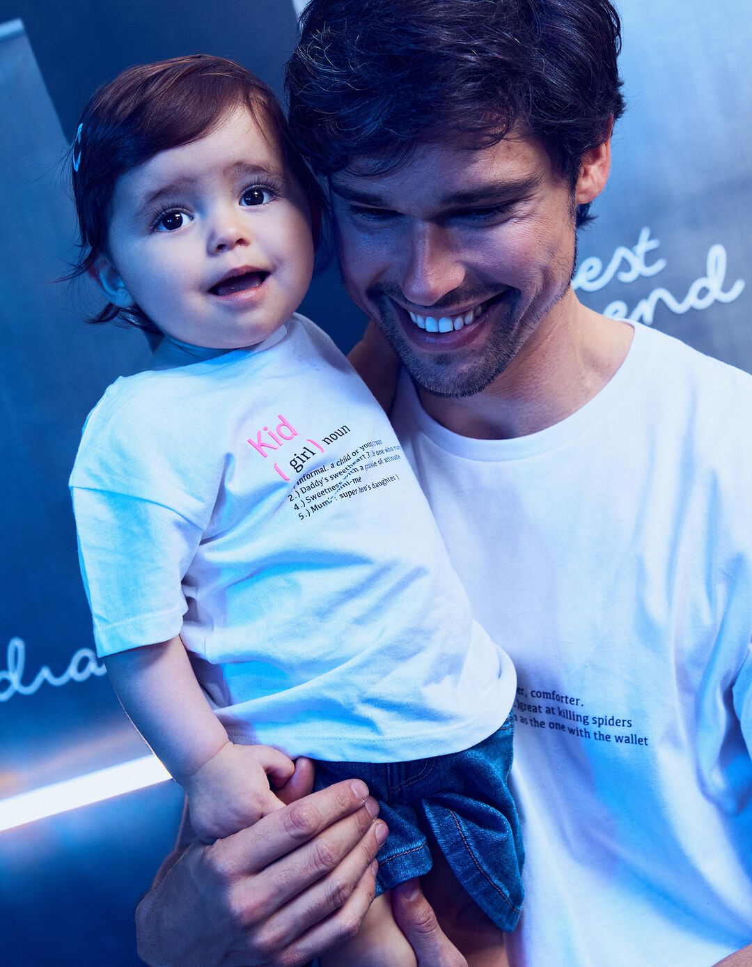 T-shirt 'Dia do Pai', Menina, Branco