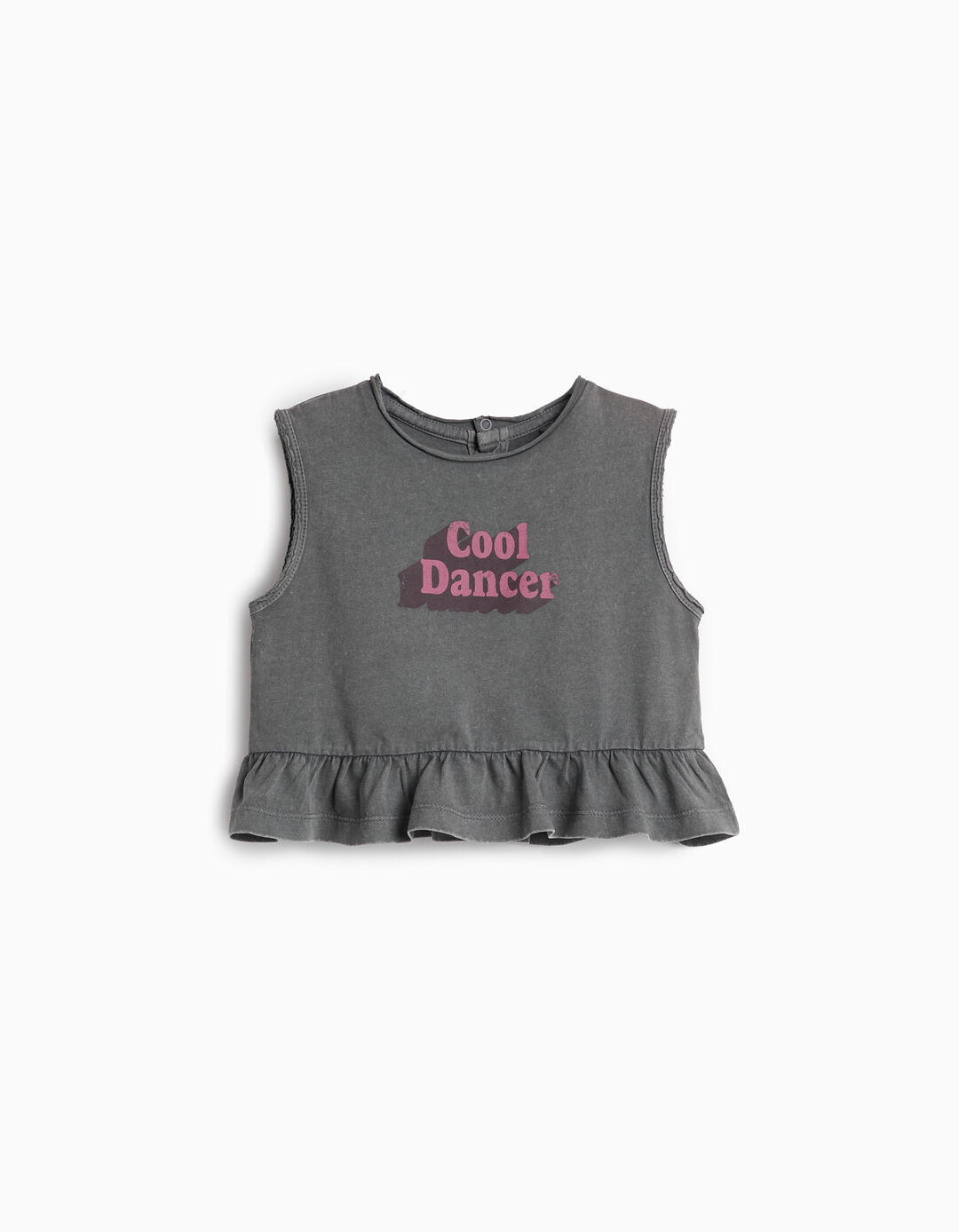 T-shirt Estampada, Menina, Cinzento