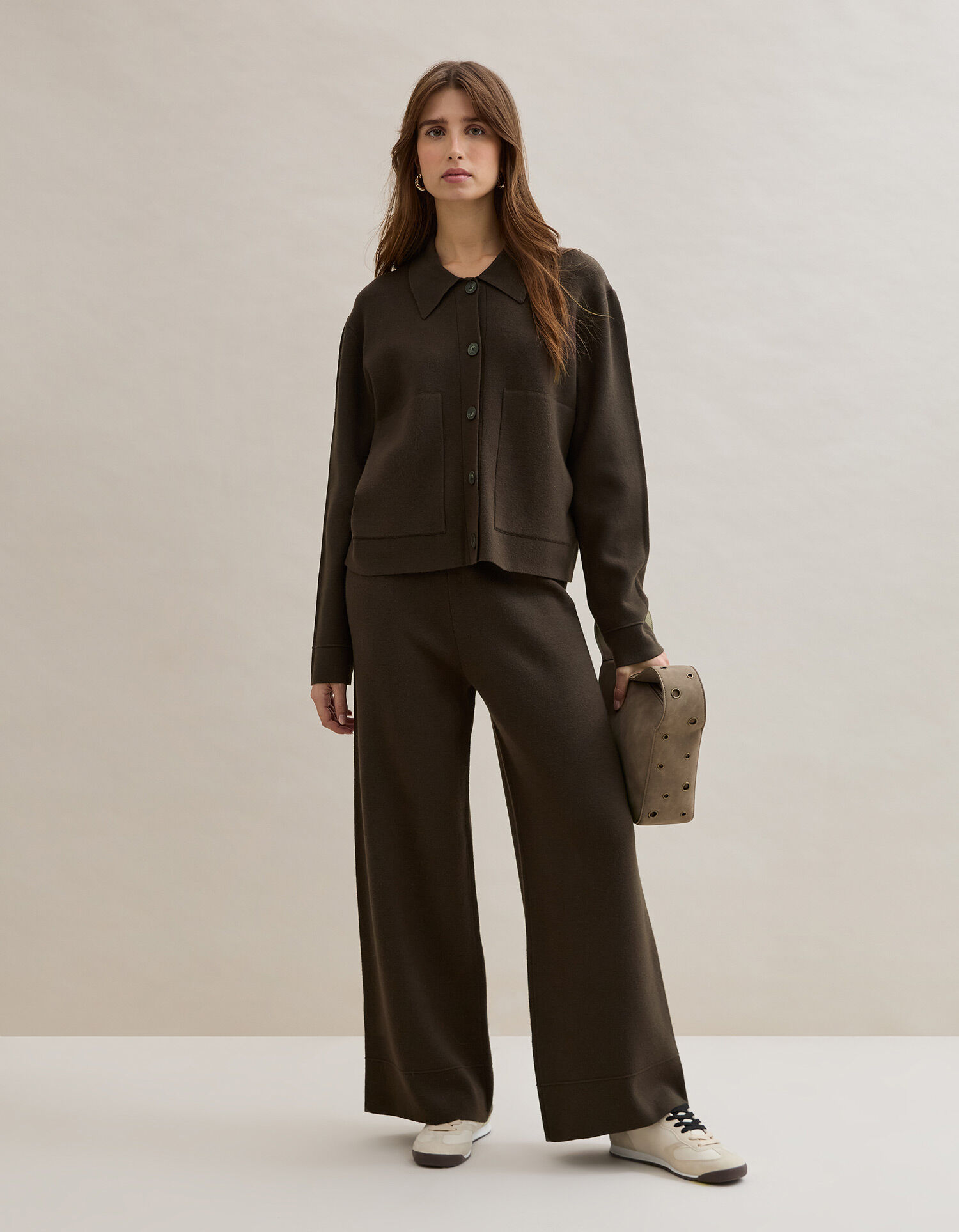 Comprar Online Casaco de Malha, Mulher, Castanho Escuro