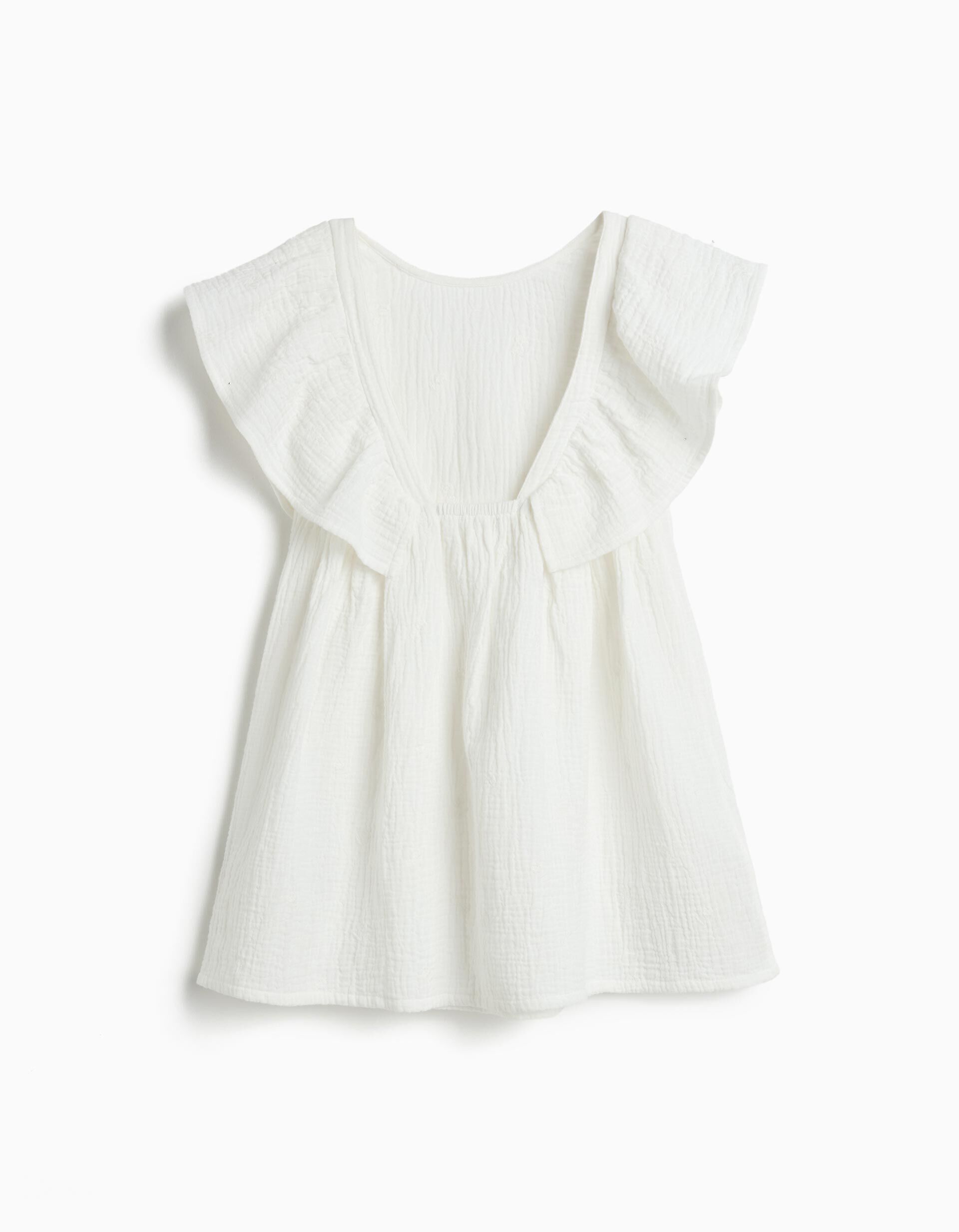 Comprar Online Vestido Bordado, Menina, Branco