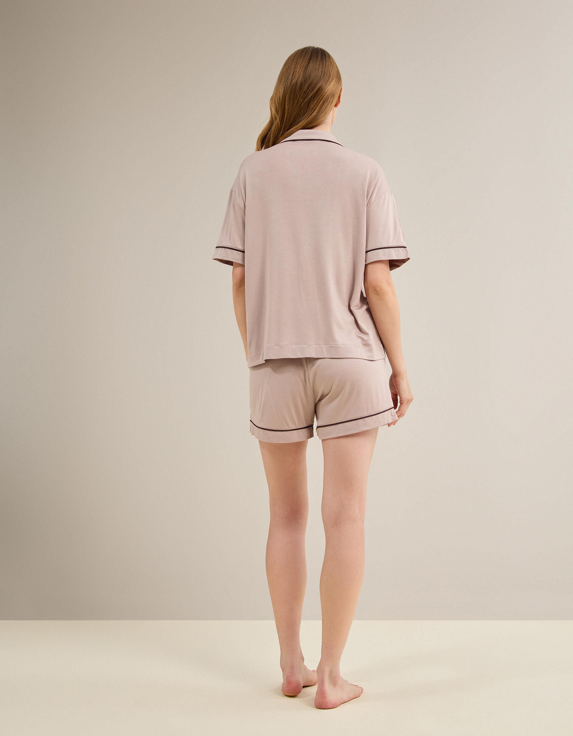 Comprar Online Pijama Em Viscose, Mulher, Bege