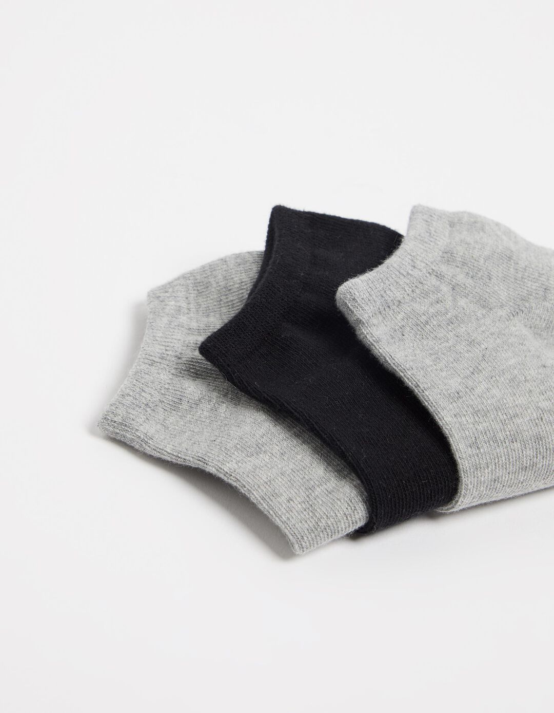 Pack 3 Pares de Meias Tornozelo, Mulher, Cinzento Claro