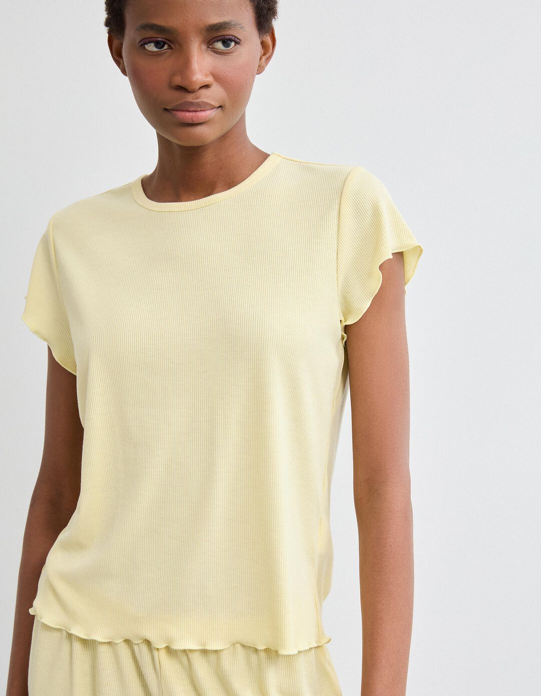 Pijama, Mulher, Amarelo Claro