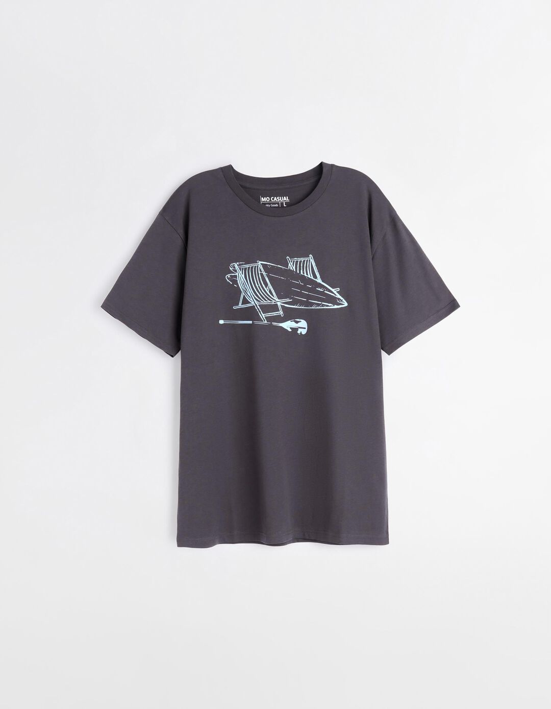 T-shirt Jersey, Homem, Cinzento Escuro