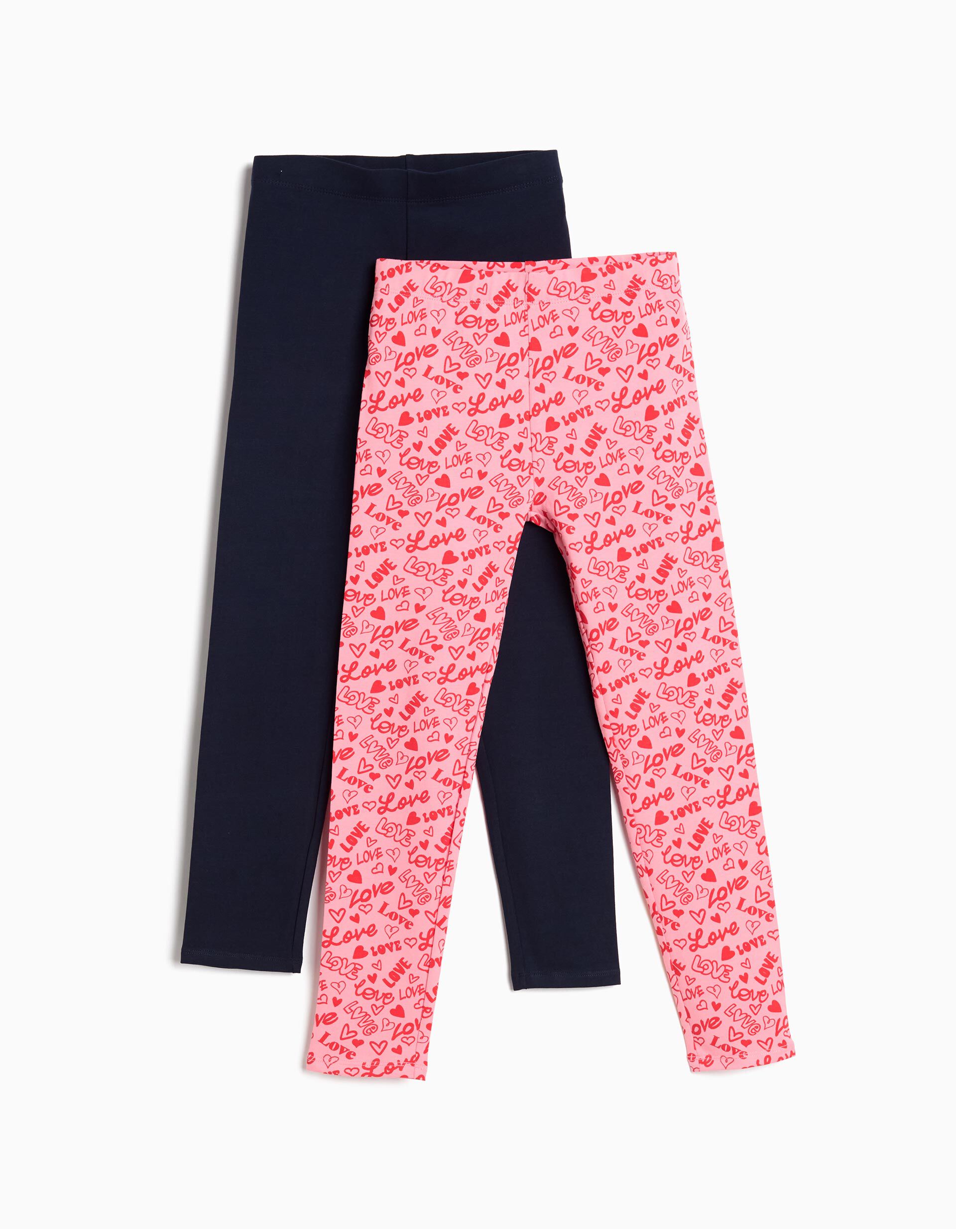 Comprar Online Pack 2 Leggings, Menina, Rosa Claro