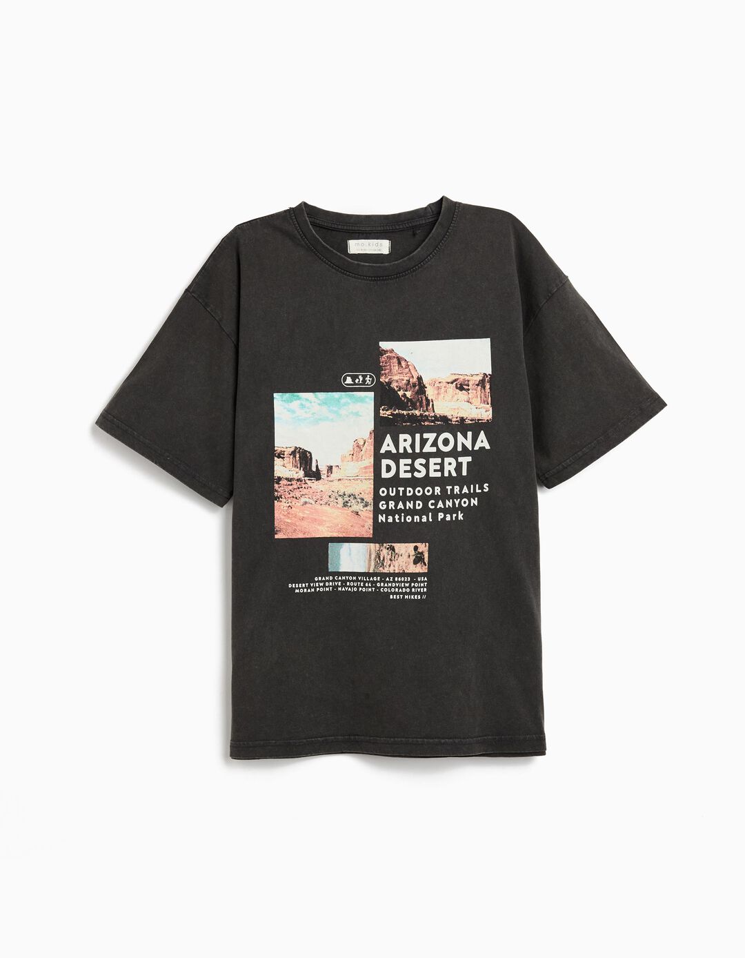 T-shirt Loose, Menino, Preto