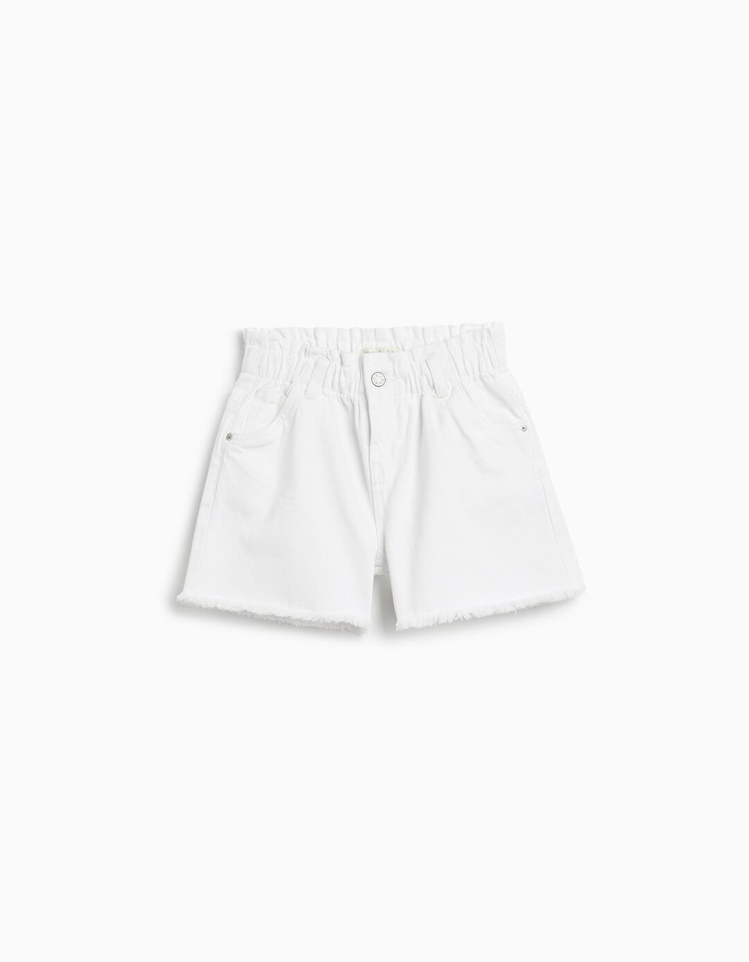 Calções de Ganga, Menina, Branco