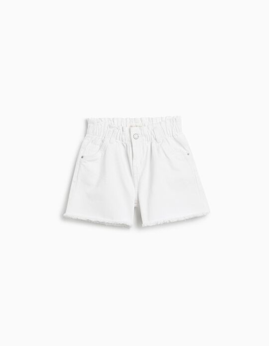 Comprar Online Calções de Ganga, Menina, Branco