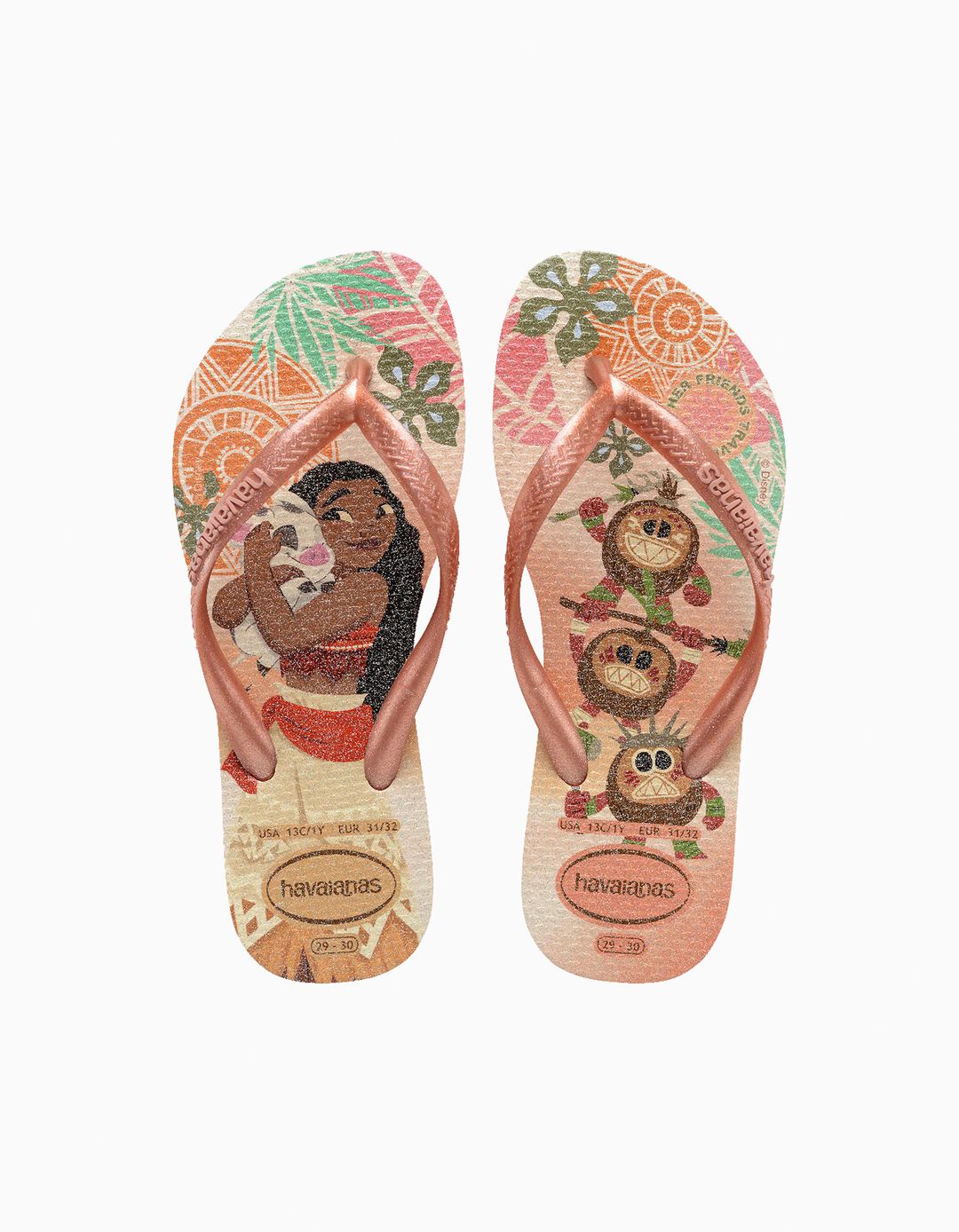 Chinelos Havaianas 'Moana', Menina, Laranja