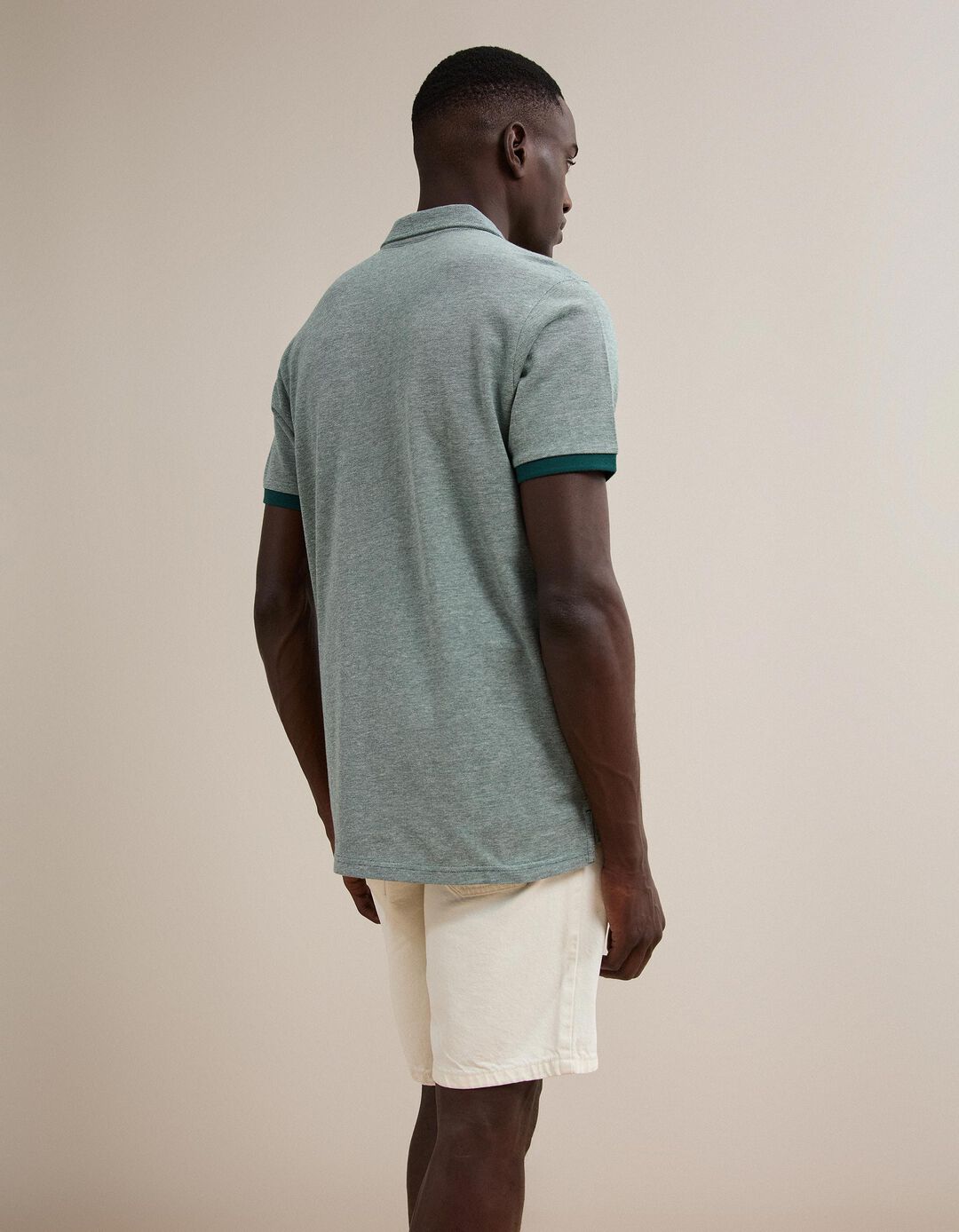 Polo Oxford Piquet, Homem, Verde Escuro