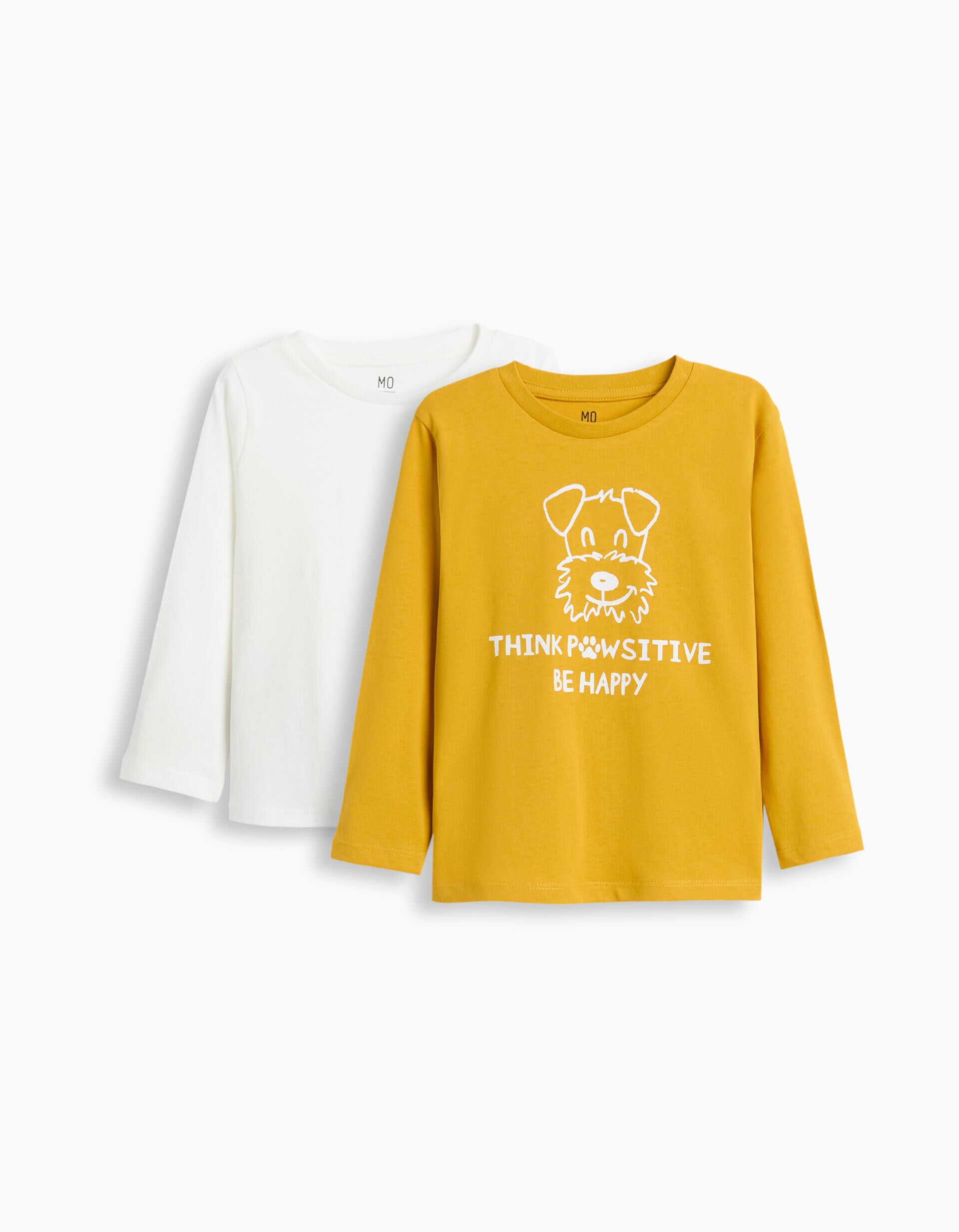 Comprar Online Pack 2 T-shirts, Menino, Amarelo Escuro