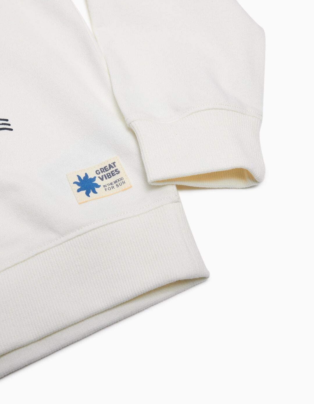 Sweatshirt de Felpa Estampado, Menino, Branco