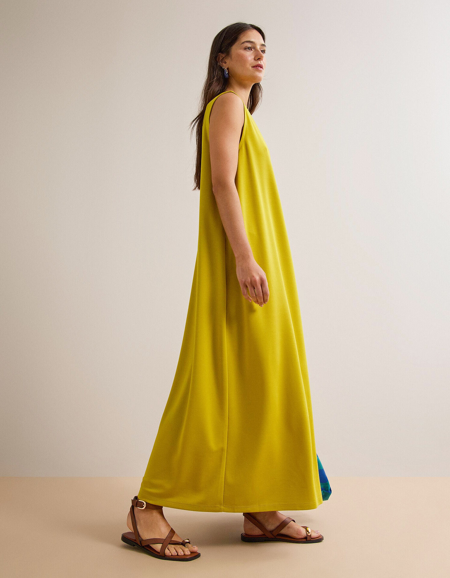 Comprar Online Vestido Comprido, Mulher, Amarelo