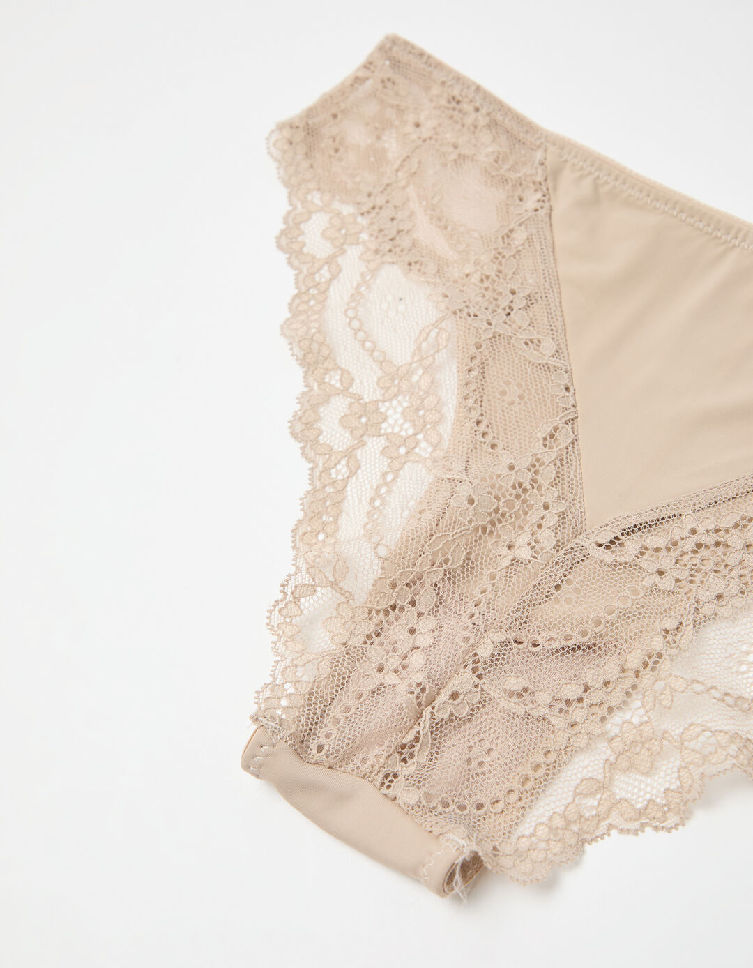 Cuecas Brief com Renda, Mulher, Bege