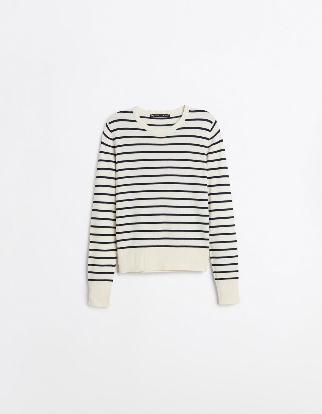 Camisola De Manga Comprida &Agrave;s Riscas, Mulher, Cru