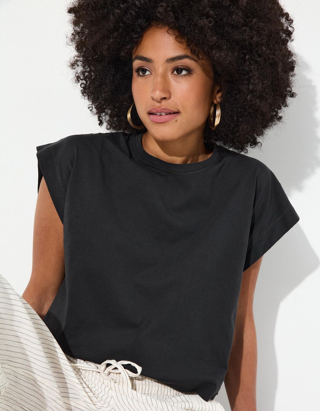 T-shirt, Mulher, Cinzento Escuro