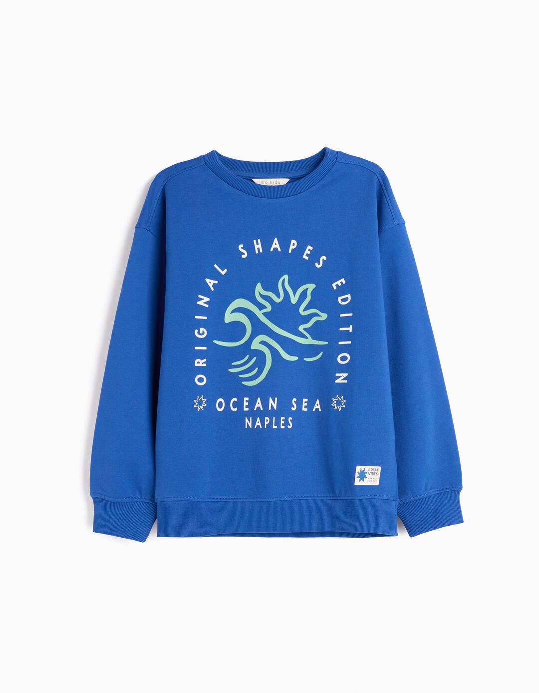 Sweatshirt de Felpa Estampado, Menino, Azul