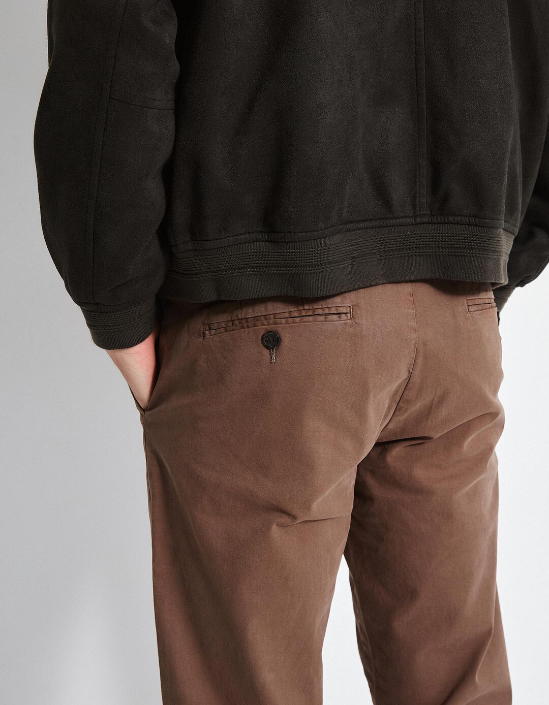 Calças Chino Slim, Homem, Castanho