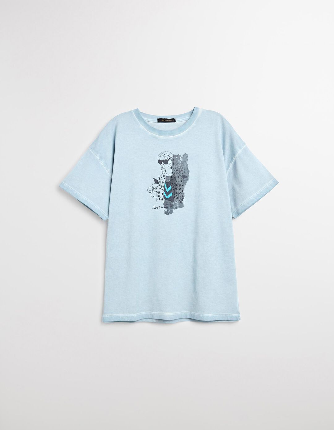 T-shirt, Mulher, Azul