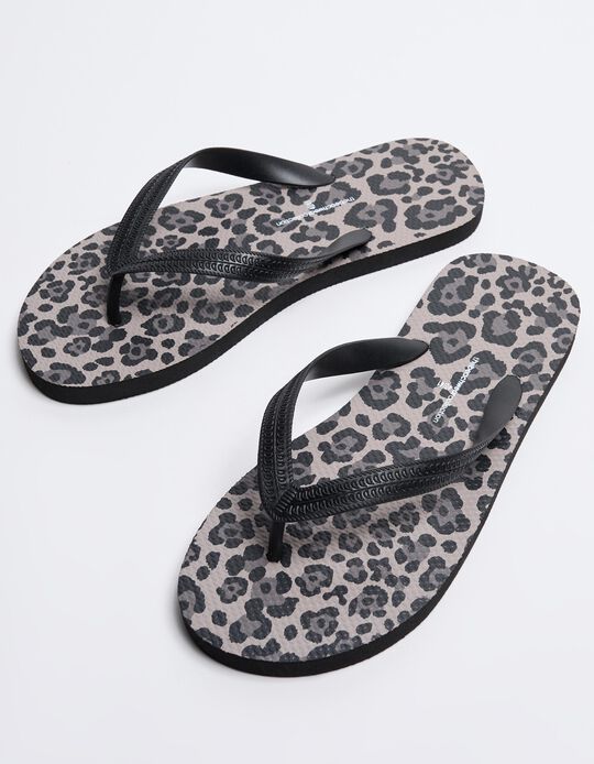 Comprar Online Chinelos Animal Print, Mulher, Castanho