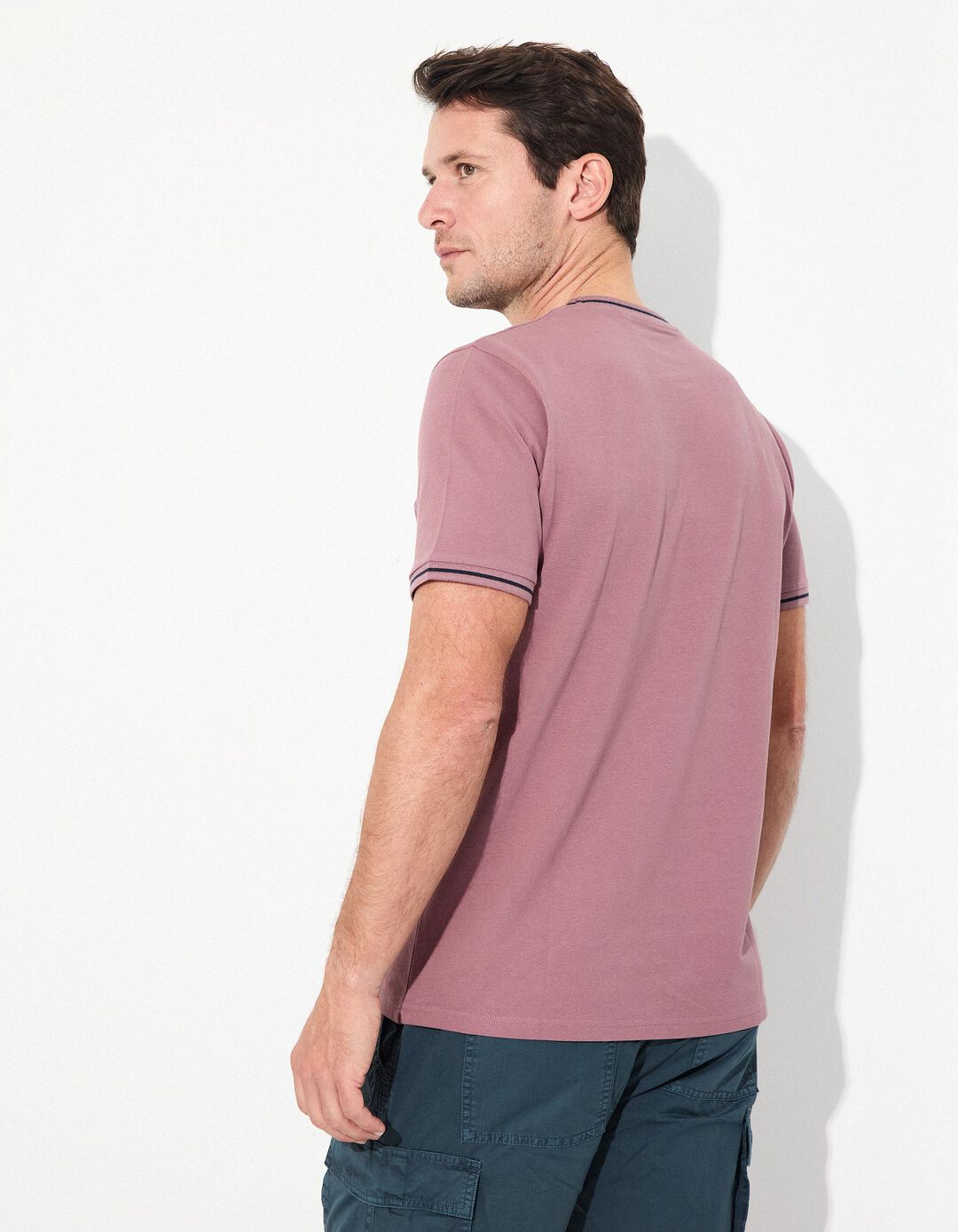 T-shirt Jersey, Homem, Rosa Escuro 