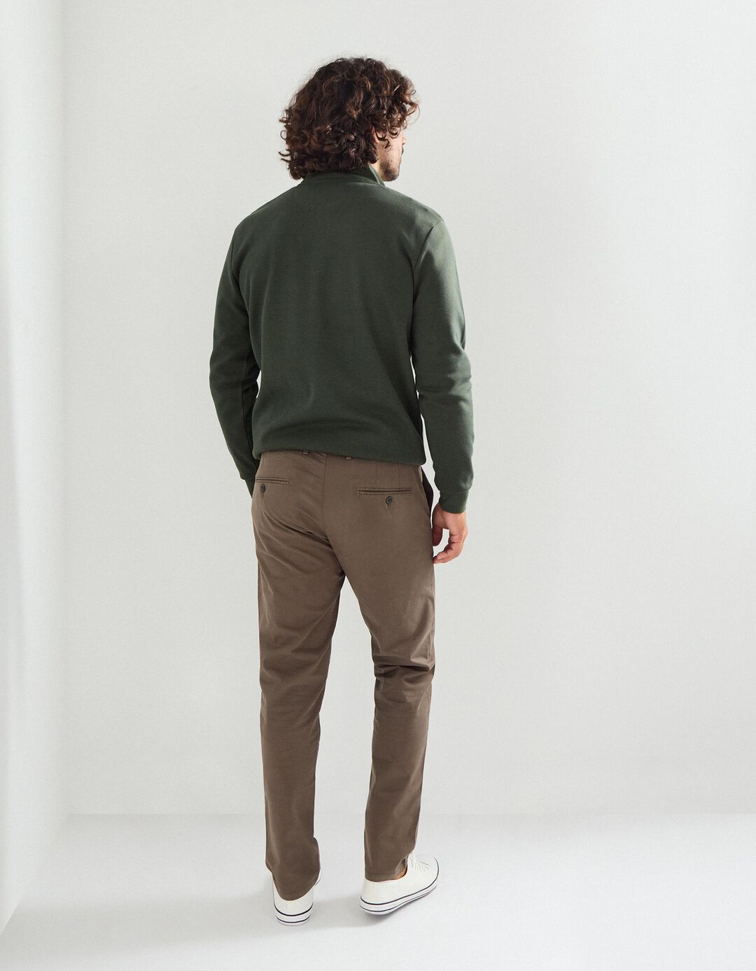 Calças Chino Slim, Homem, Castanho