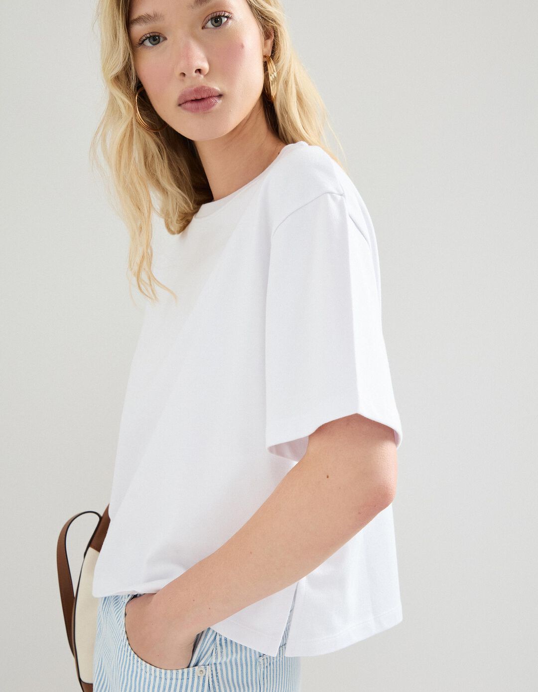 T-shirt, Mulher, Branco