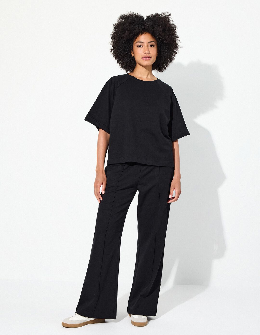 T-shirt Fleece, Mulher, Preto 