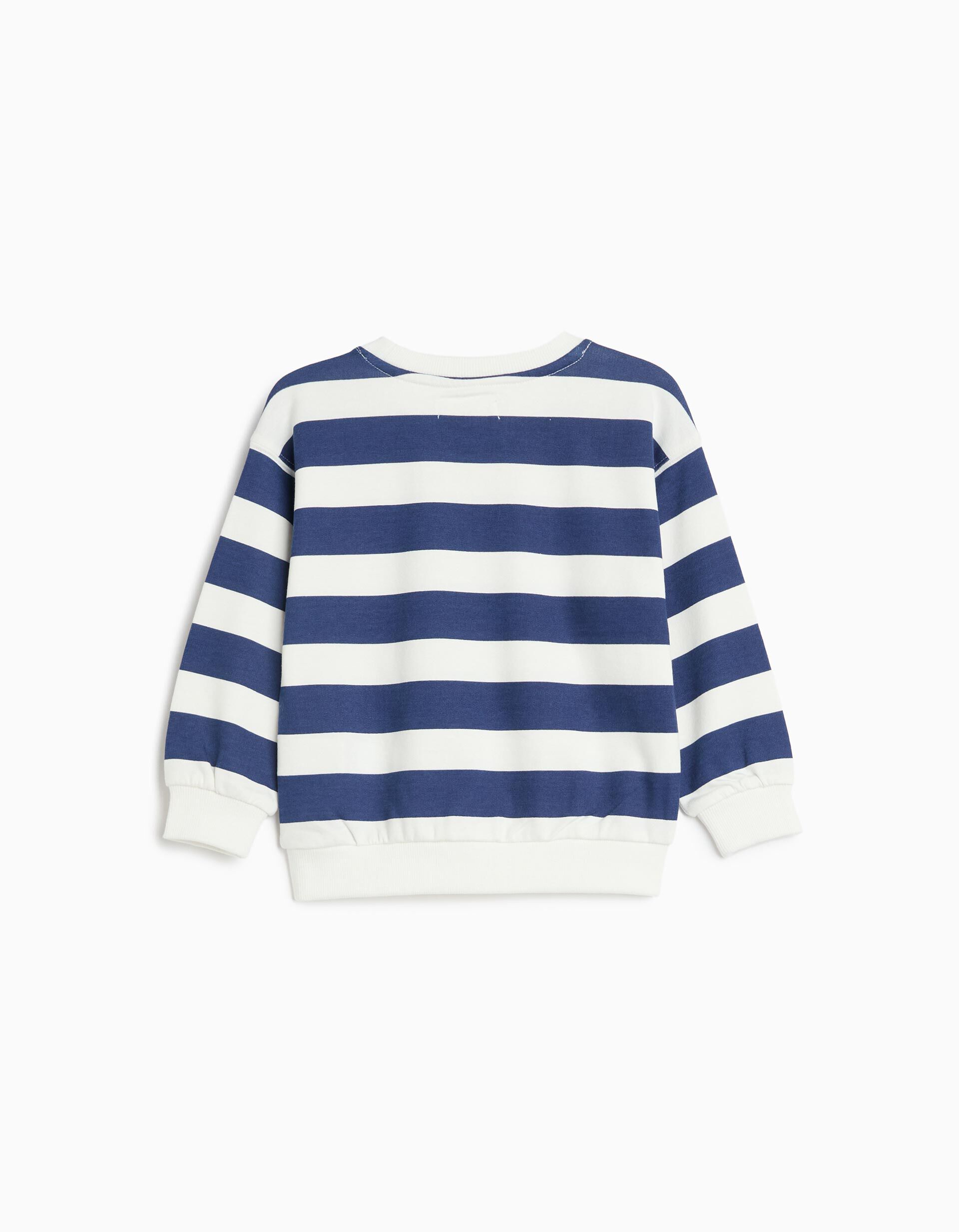 Comprar Online Sweatshirt De Felpa &Agrave;s Riscas, Menino, Azul Escuro