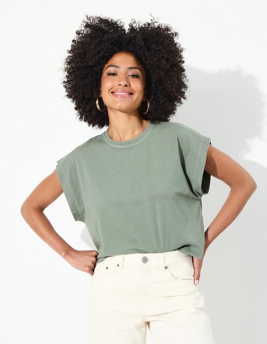 Comprar Online T-shirt, Mulher, Verde Claro 