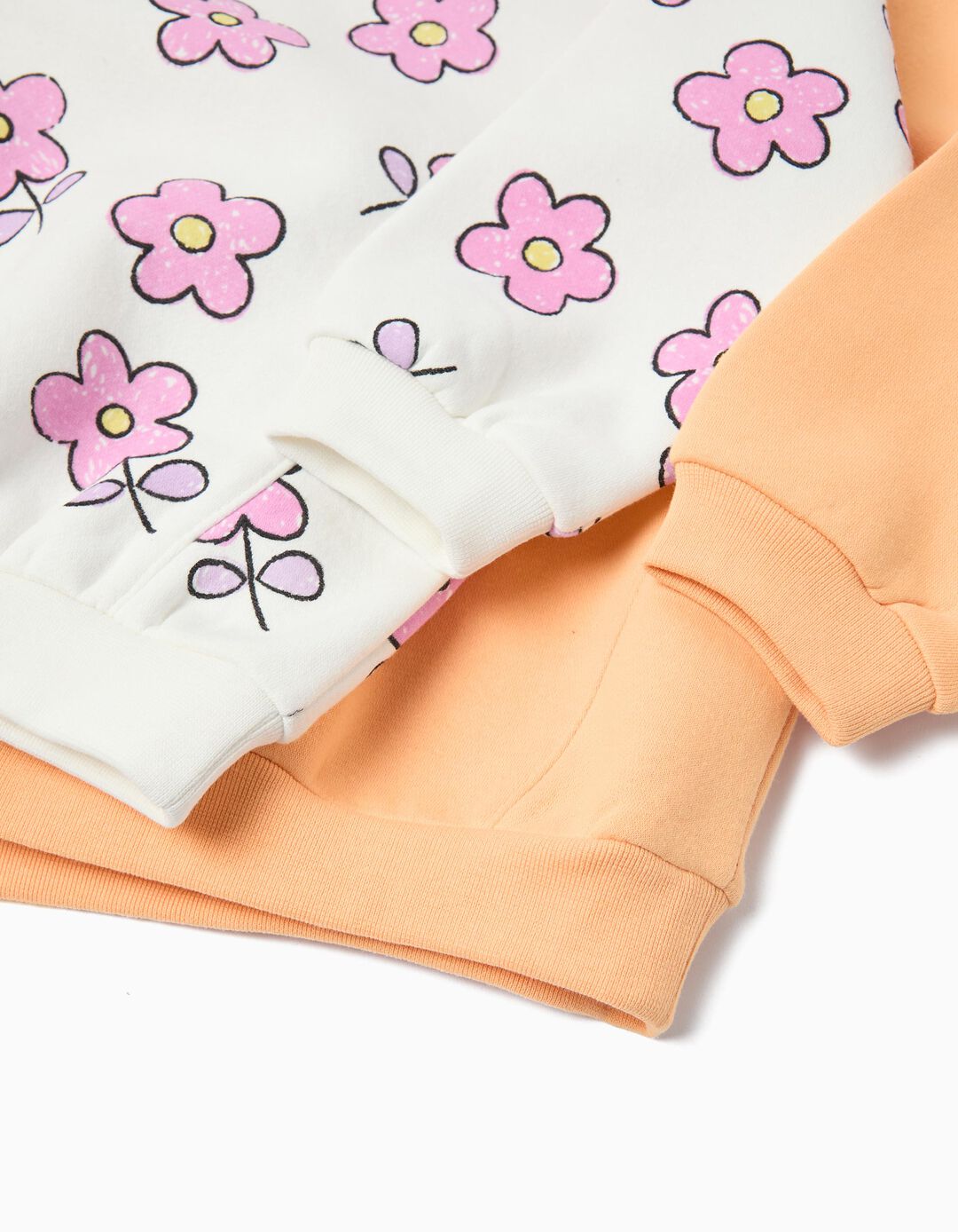 Pack 2 Sweatshirts de Felpa, Menina, Branco