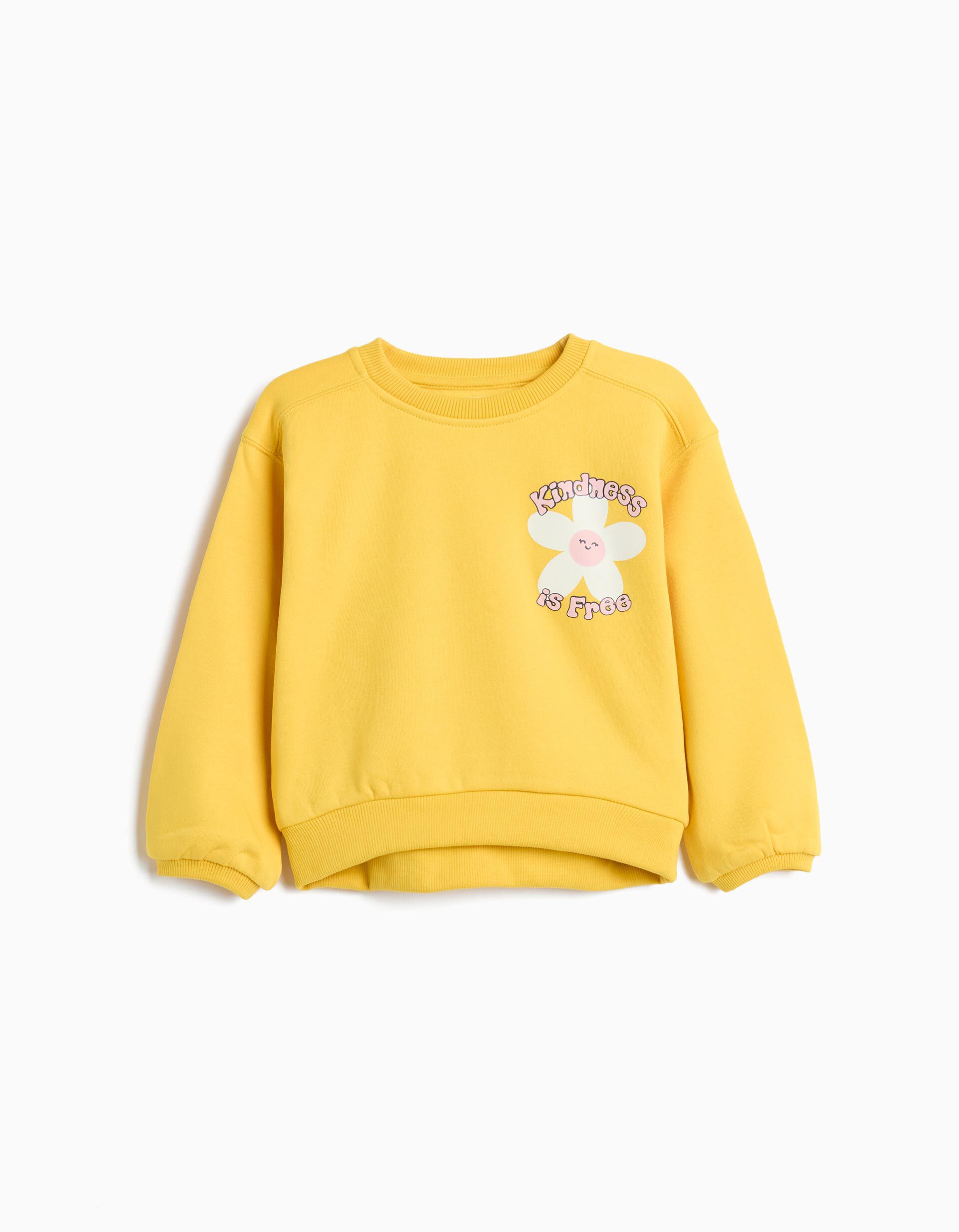 Comprar Online Sweatshirt De Felpa Estampada, Menina, Amarelo