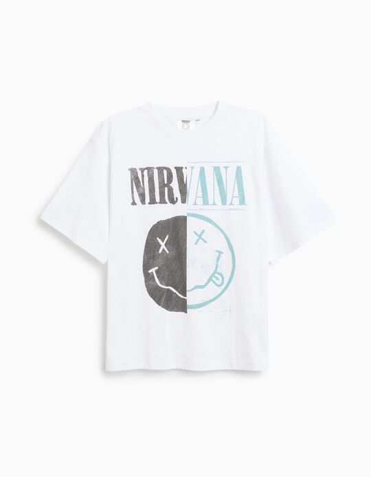 Comprar Online T-shirt 'Nirvana', Menino, Branco