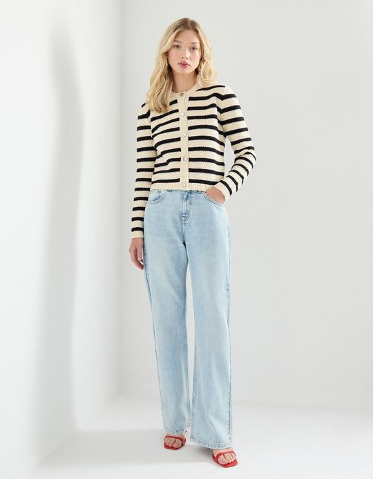 Comprar Online Calças de Ganga Wide Leg, Mulher, Azul Claro 