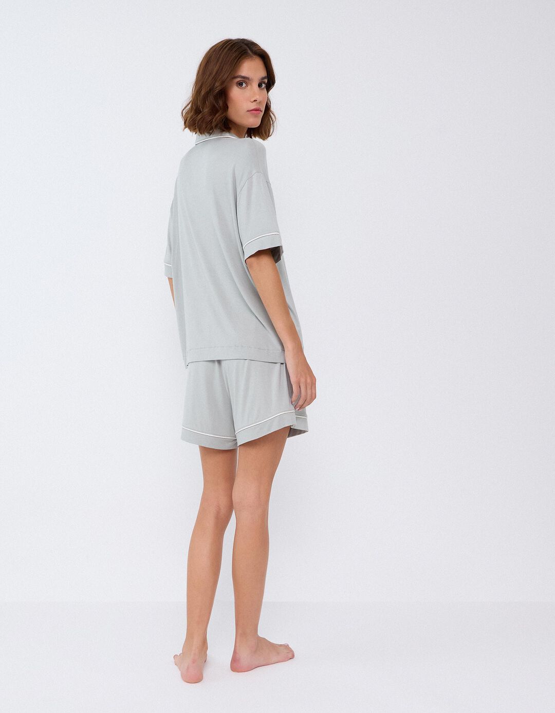 Pijama Em Viscose, Mulher, Verde Claro