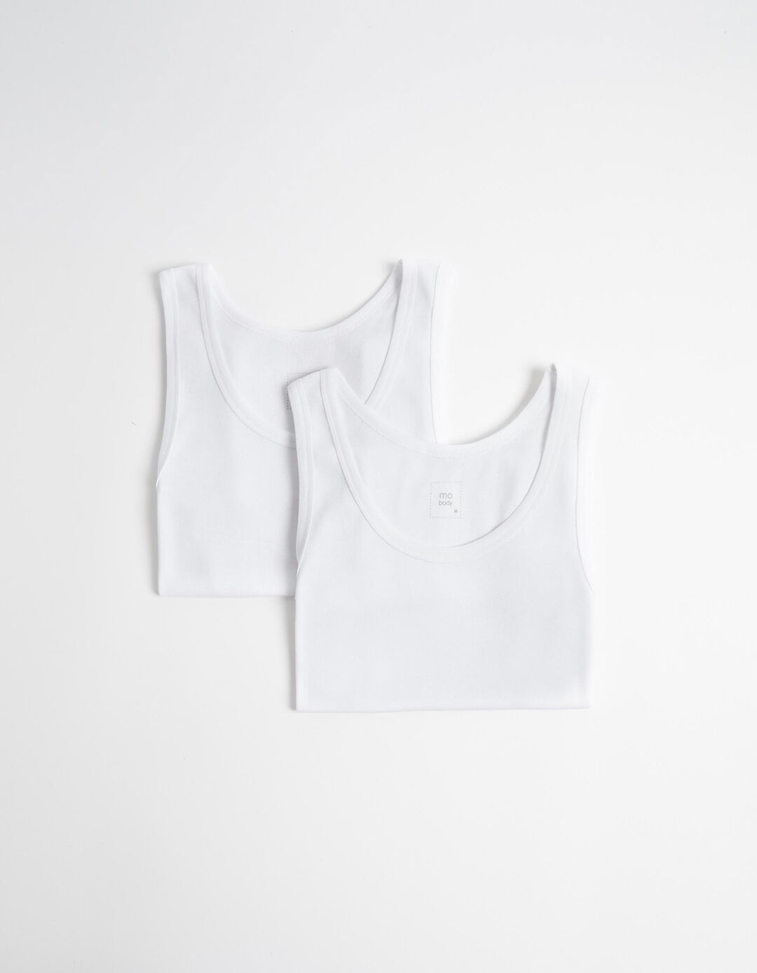Pack 2 Camisolas Interiores sem Mangas, Homem, Branco