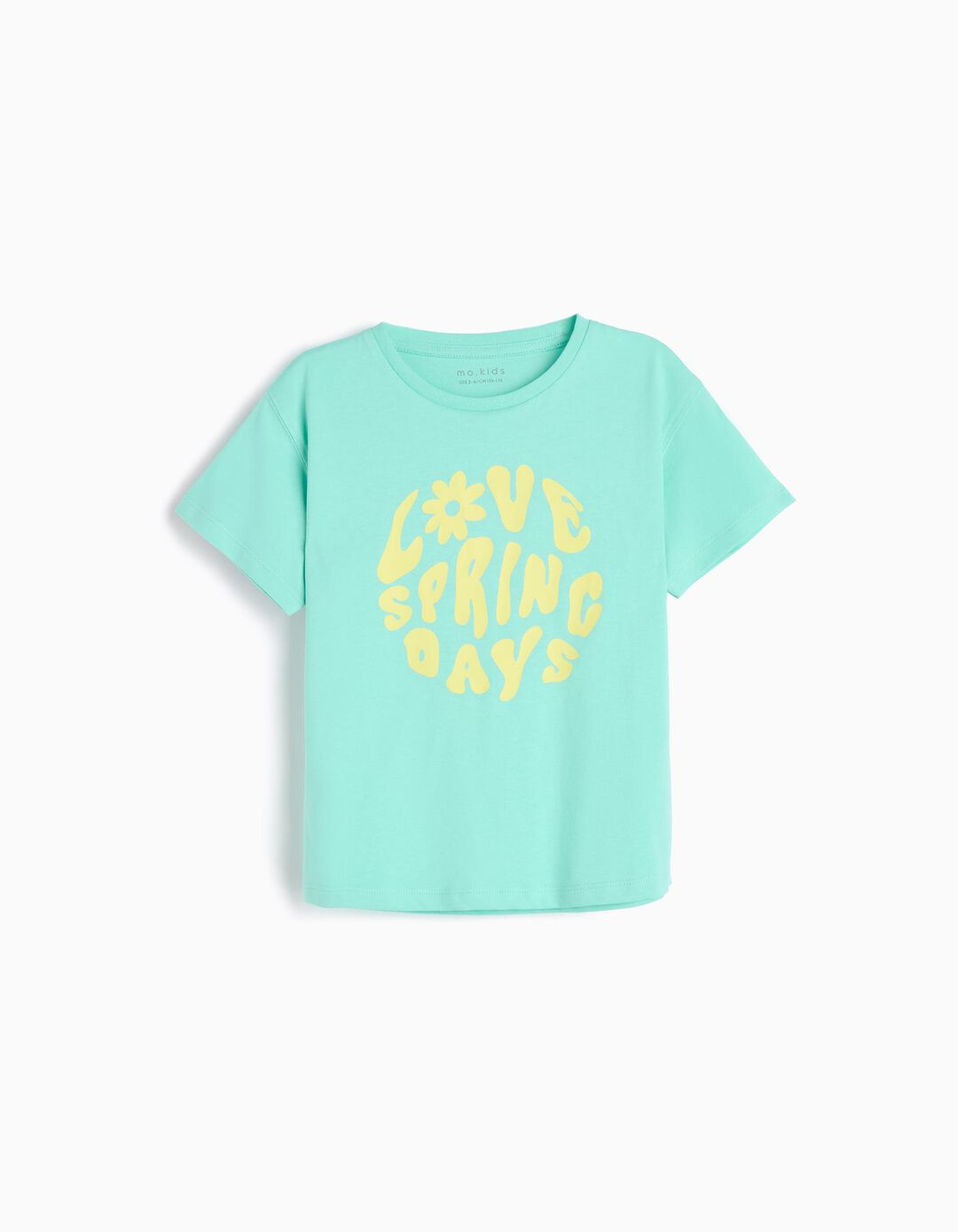 T-shirt Print, Menina, Verde Claro