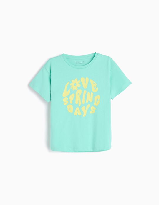 Comprar Online T-shirt Print, Menina, Verde Claro