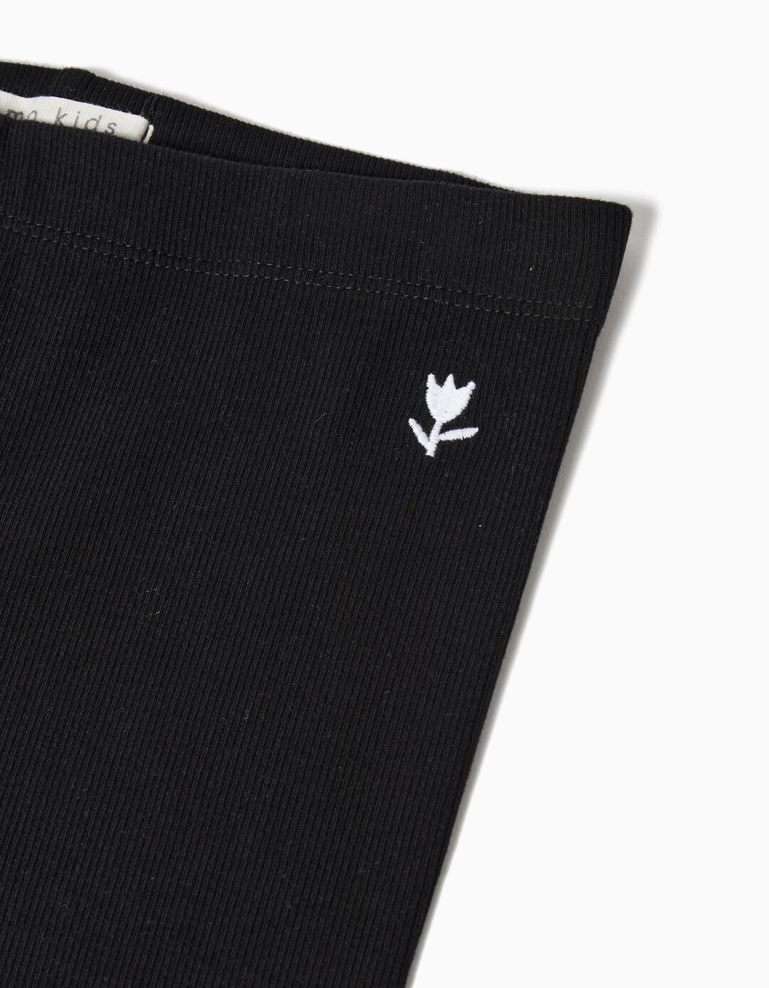 Leggings Ciclista, Menina, Preto