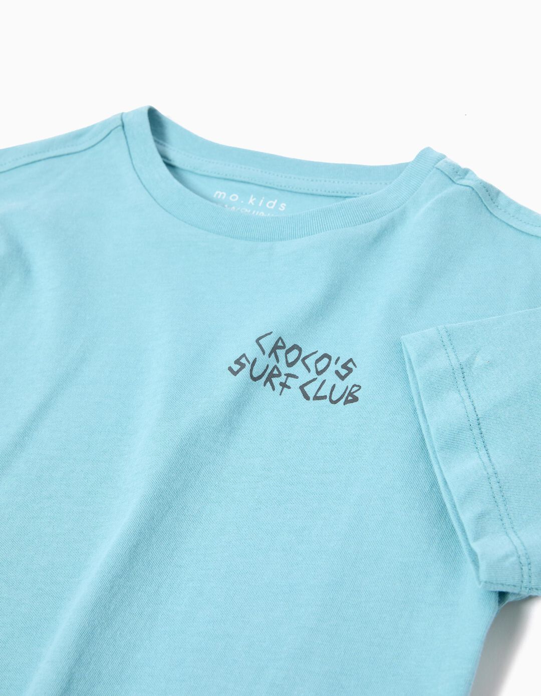 T-shirt Print, Menino, Azul Claro 
