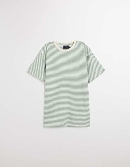 Comprar Online T-shirt Riscas, Homem, Verde Escuro