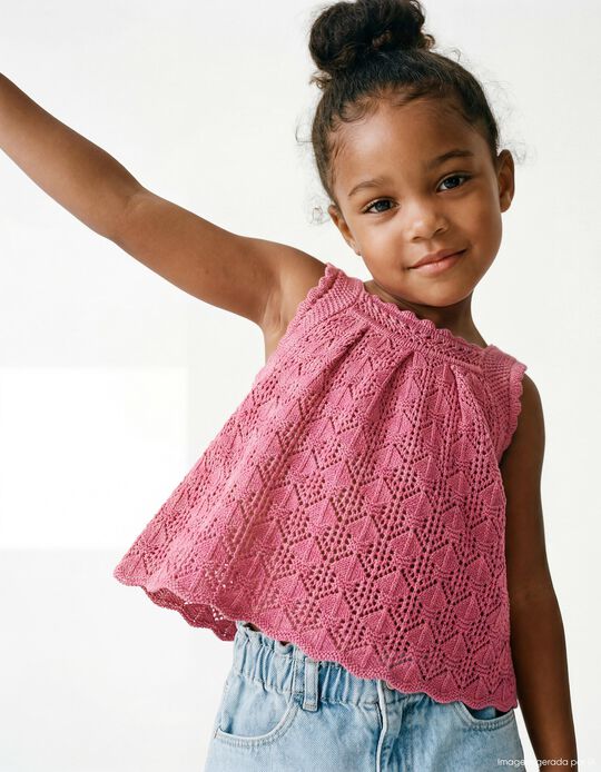 Comprar Online Top Crochet, Menina, Rosa Escuro