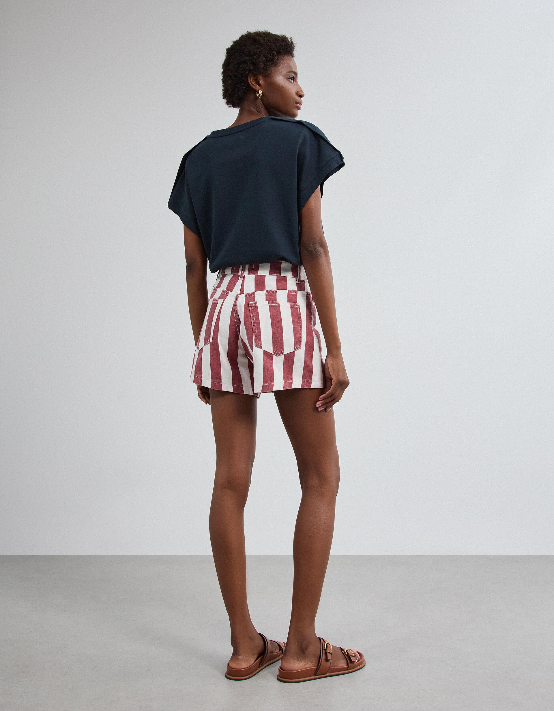 Comprar Online Cal&ccedil;&otilde;es De Ganga &Agrave;s Riscas, Mulher, Vermelho Escuro