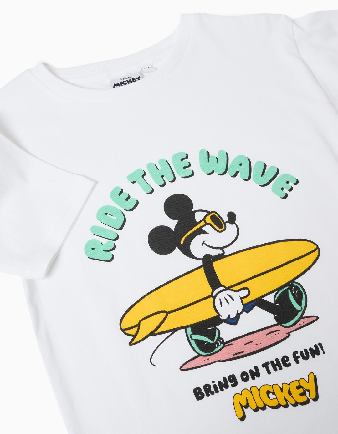 T-shirt 'Mickey', Menino, Branco 